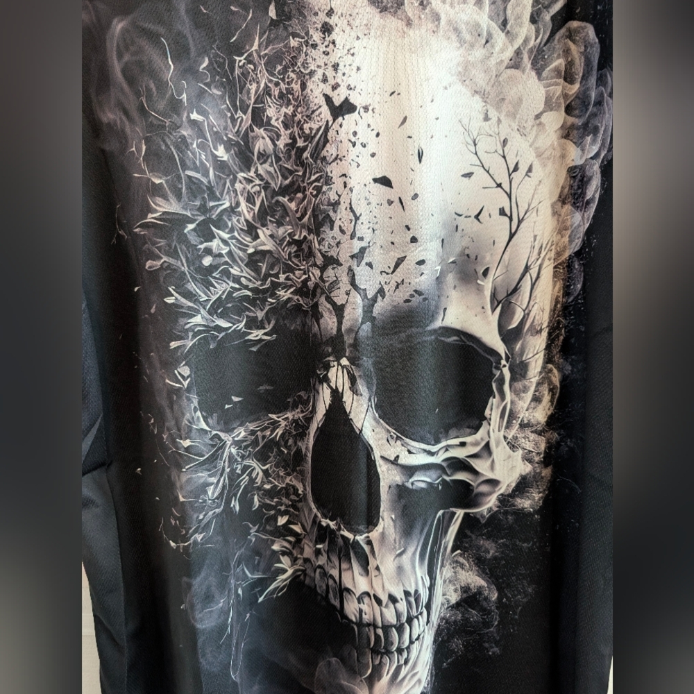 Men's XXL Skull Graphic Short Sleeve Shirt Black 2XL - Picture 3 of 10
